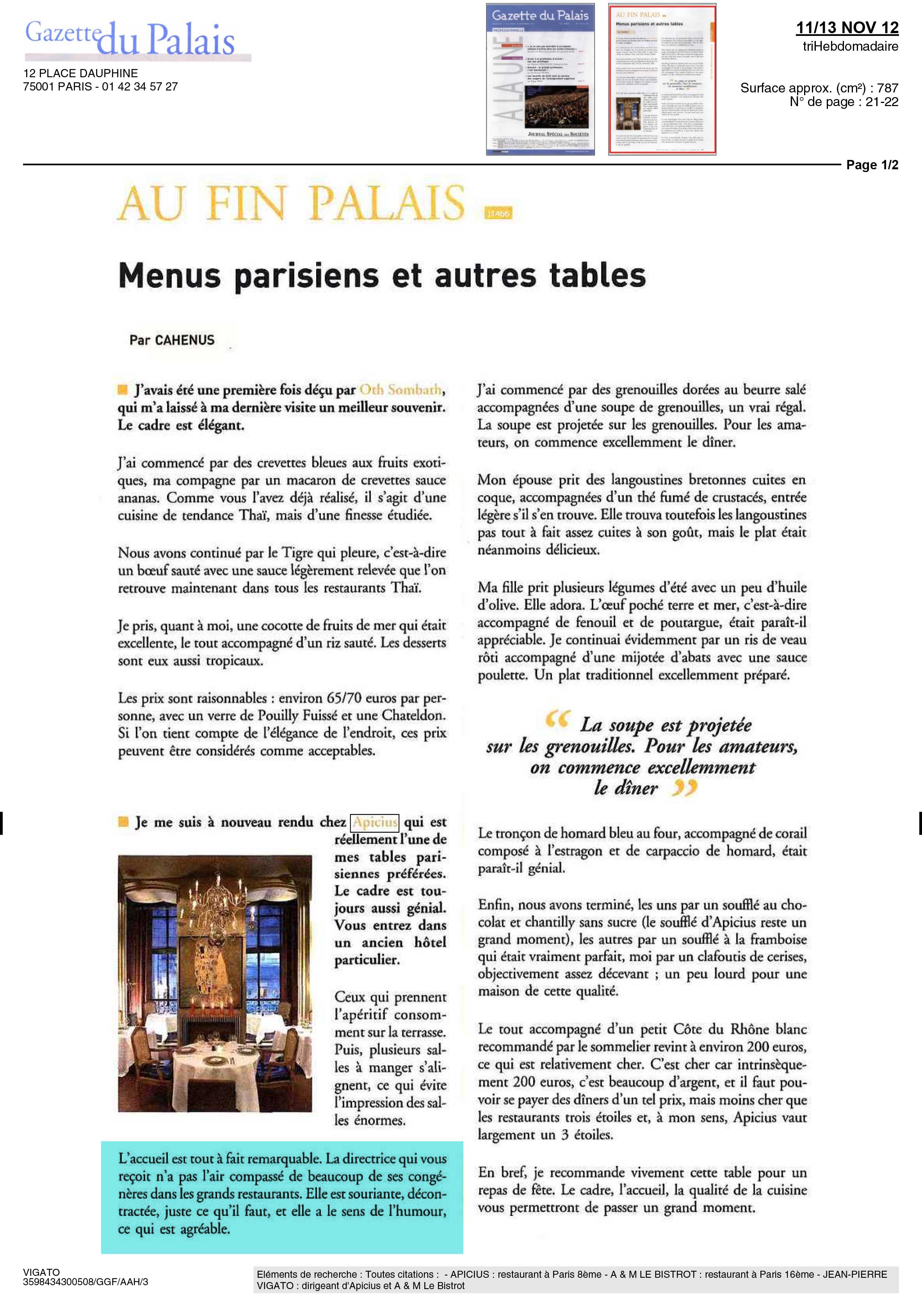 la gazette du palais